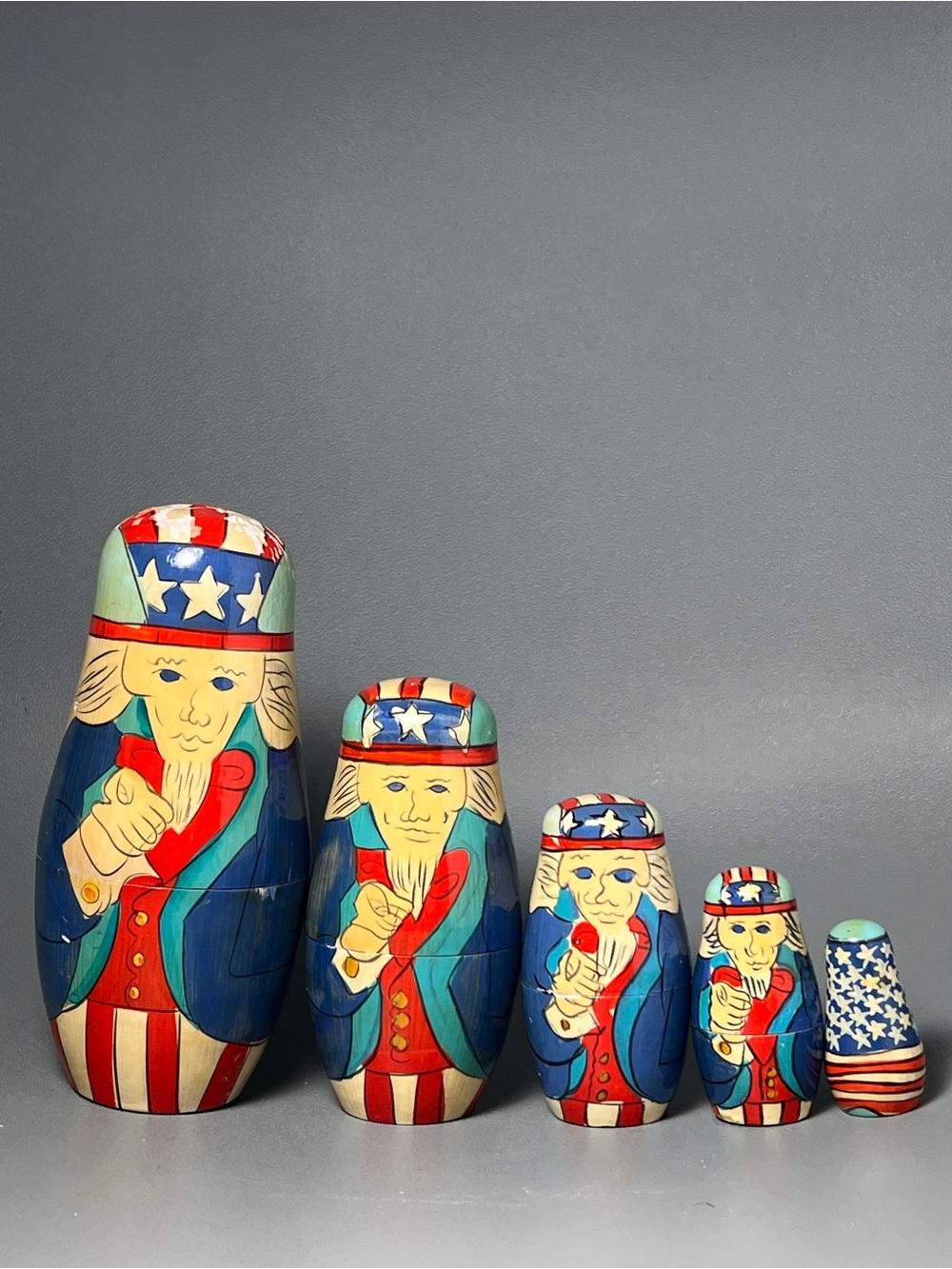 Uncle Sam Matryoshka Russian Nesting Dolls